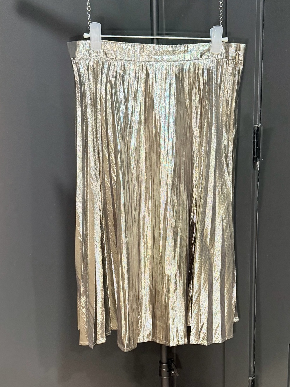 GAP Metallic Pleated Midi Skirt